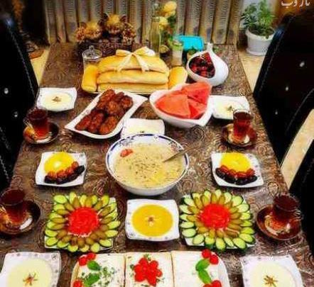 عکس تزیین سفره افطار شیک