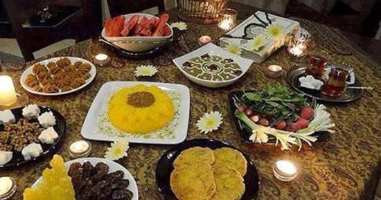 عکس تزیین سفره افطار شیک