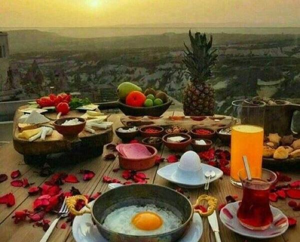 عکس نوشته سفره افطاری