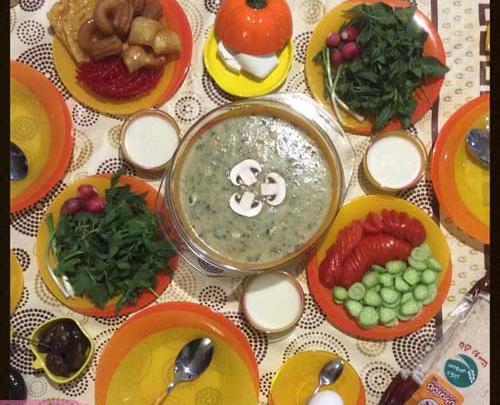 عکس نوشته سفره افطاری