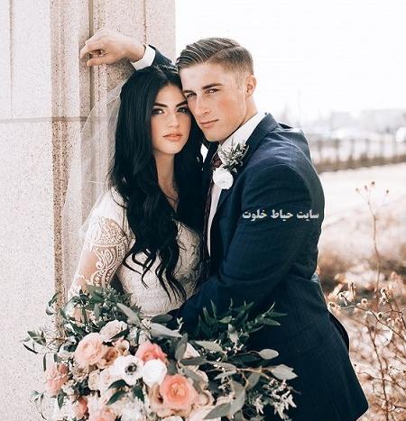 عکس عروس در باغ
