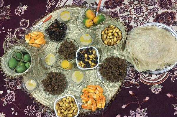 عکس سفره افطار بلوچی