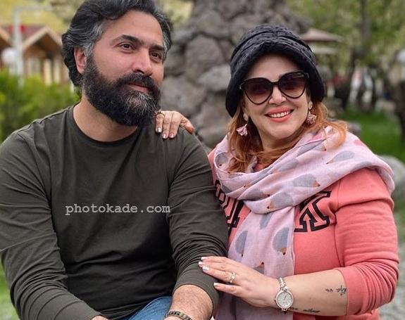 عکس معین خواننده وهمسرش