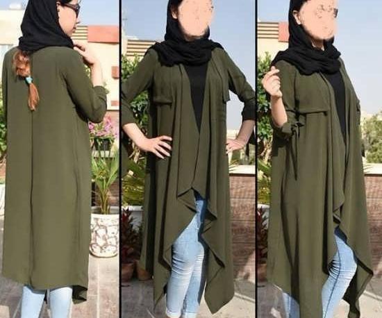 عکس مدل مانتو حریر جلو باز