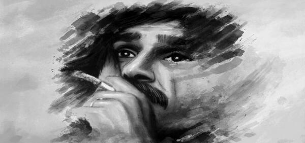 عکس زانوی غم بغل گرفته