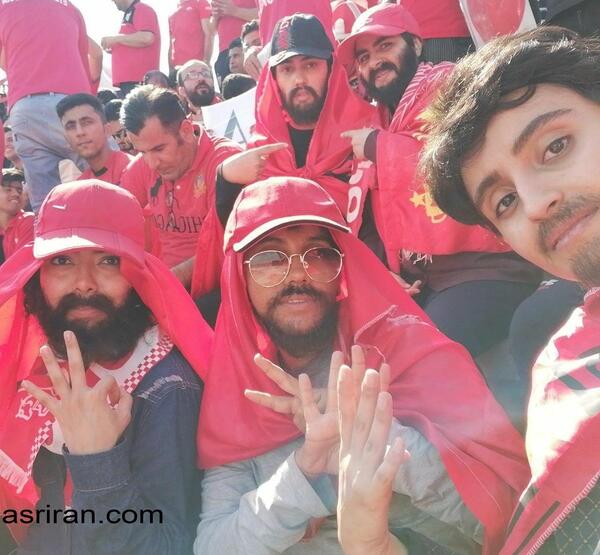 عکس خانم طرفدار پرسپولیس