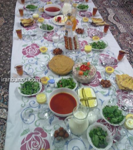 عکس تزیین سفره افطار برای مهمان