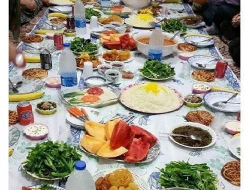 عکس تزیین سفره افطار برای مهمان