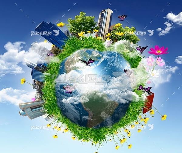 عکس کره زمین طبیعت