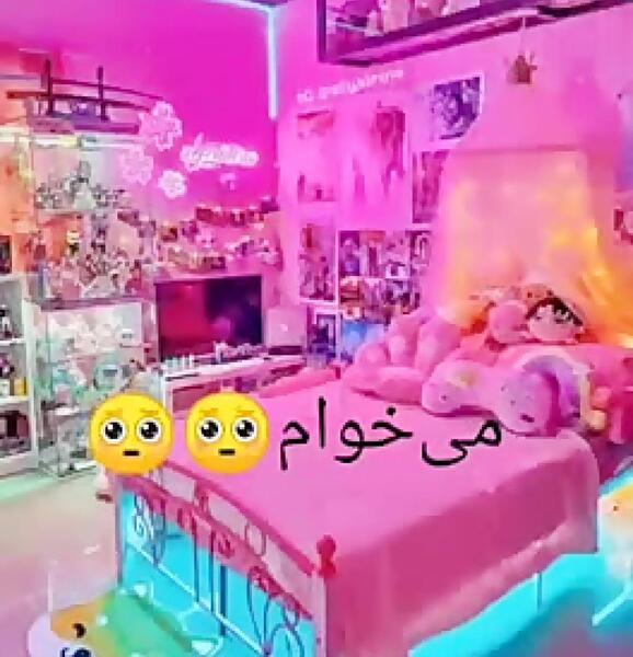 عکس اتاق خواب صورتی دخترانه
