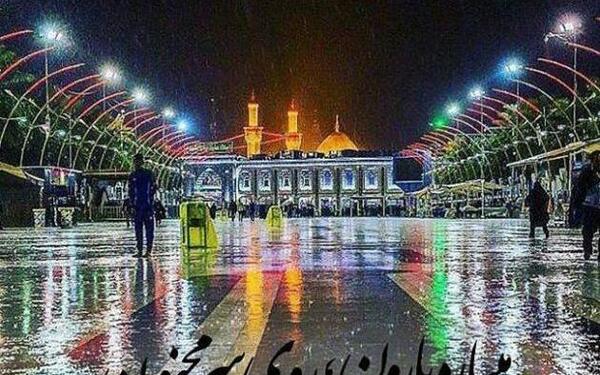 عکس سفره افطار بین الحرمین