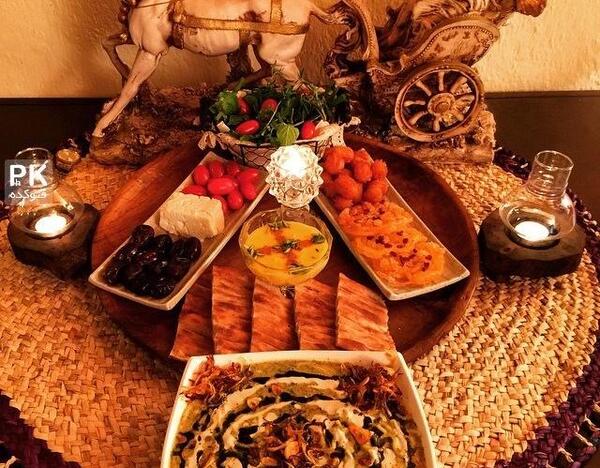 عکس سفره افطار بازیگران