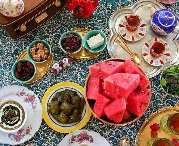 عکس سفره افطار بازیگران