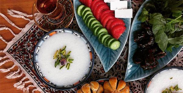 عکس سفره ی افطار زیبا