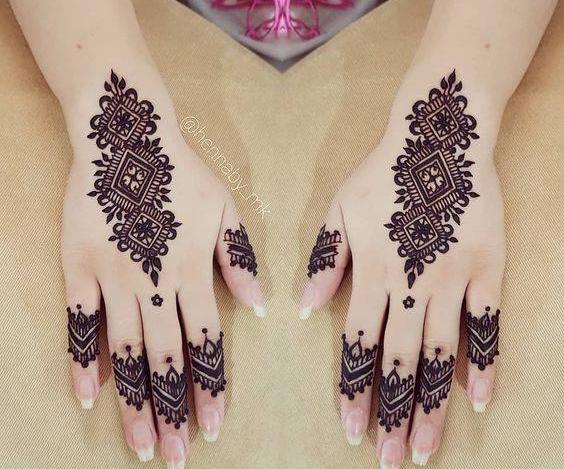 عکس حنای دست عروس هندی
