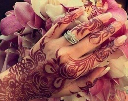 عکس حنای دست عروس هندی