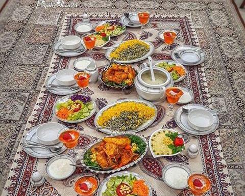 عکس سفره افطار دبی