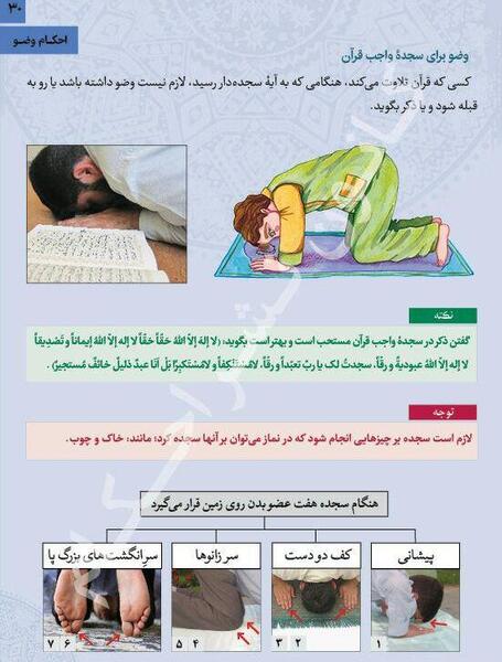 عکس ذکر سجده واجب