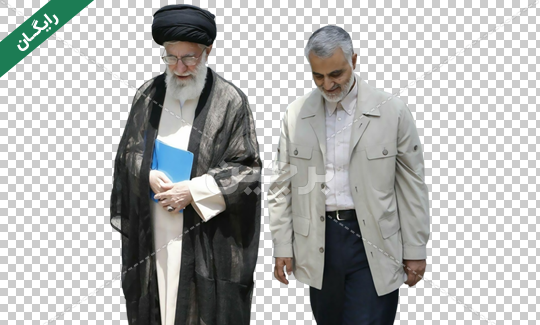 عکس سردار دل ها قاسم سلیمانی و آیت الله خامنه ای