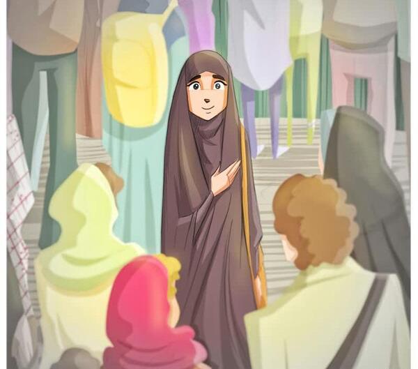 عکس دختر چادری کارتونی