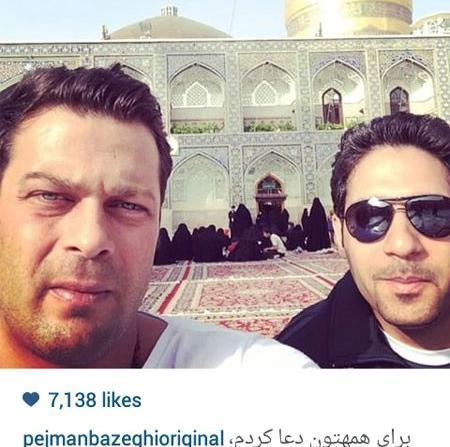 عکس محمد رضا گلزار در حرم امام رضا