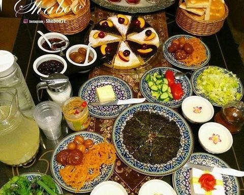 عکس تزیین سفره افطاری ساده