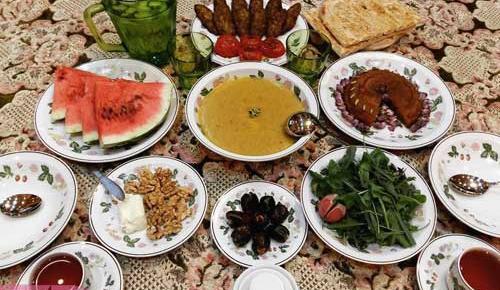 عکس از سفره افطاری شیک