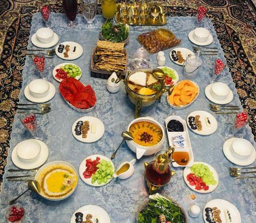عکس از سفره افطاری شیک