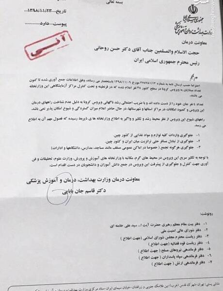 عکس گواهی کرونا