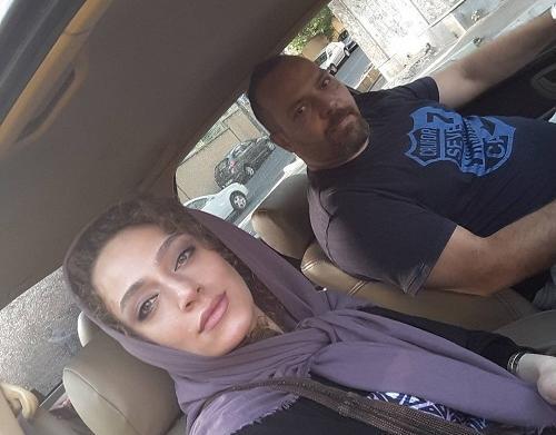 عکس نگین معتضدی با همسرش