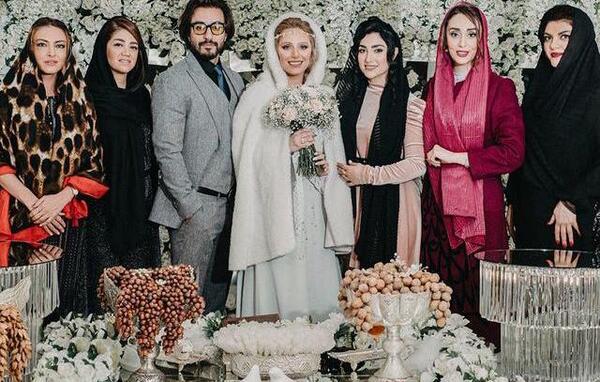 عکس نگین معتضدی با همسرش