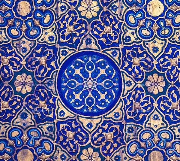 عکس آبی طلایی
