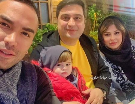 عکس نیوشا ضیغمی و همسرش و بچه اش