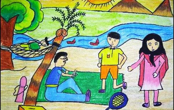 عکس سیزده بدر نقاشی
