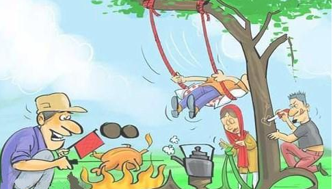 عکس سیزده بدر نقاشی