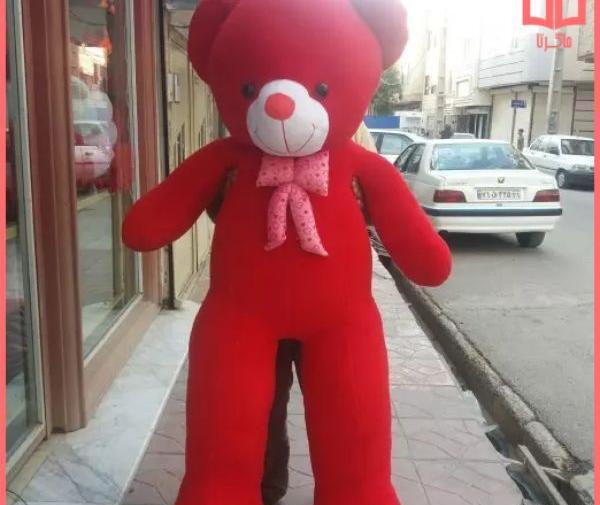 عکس خرس عروسک قرمز