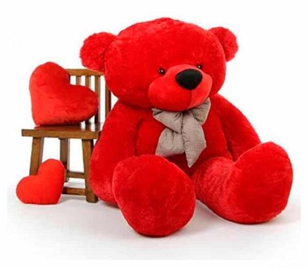 عکس خرس عروسک قرمز