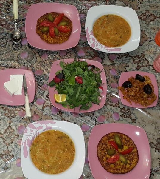 عکس سفره افطاری دو نفره