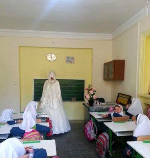عکس خانم معلم خسته نباشید