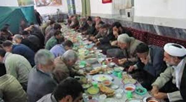 عکس سفره افطار دسته جمعی