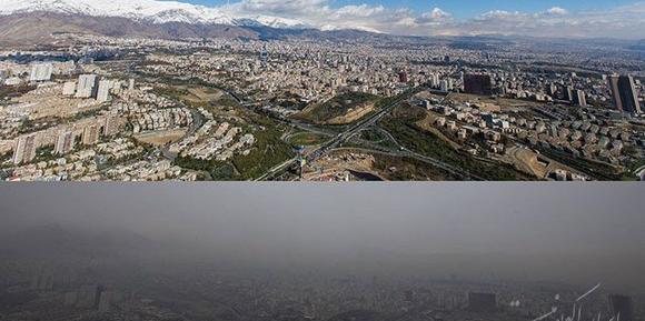 عکس نقاشی هوای آلوده و پاک