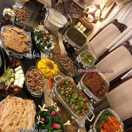 عکس سفره افطاری مهمانی