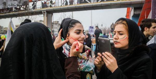 عکس پرچم روی صورت