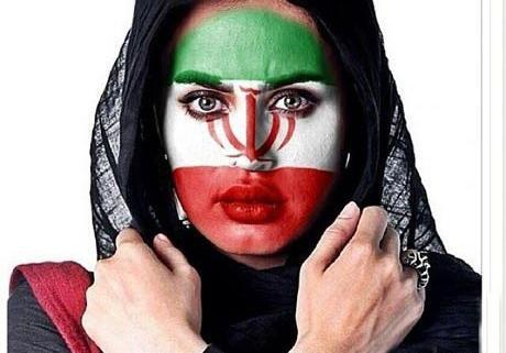 عکس پرچم روی صورت