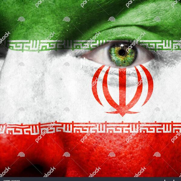 عکس پرچم روی صورت