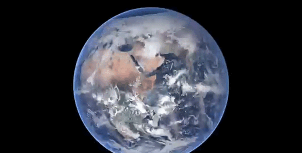عکس متحرک چرخش کره زمین