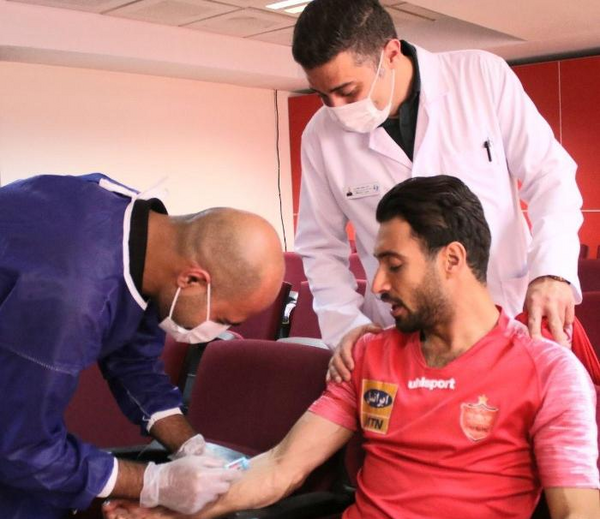 عکس تست کرونا بازیکنان پرسپولیس