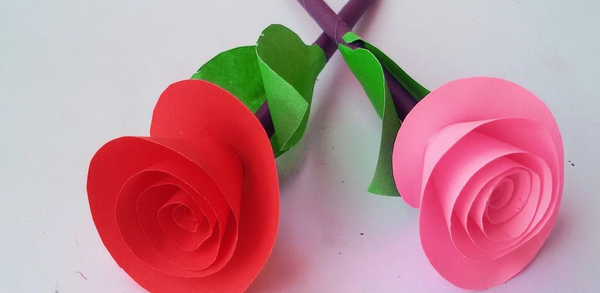 عکس گل رز کاردستی