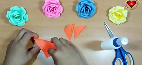 عکس گل رز کاردستی