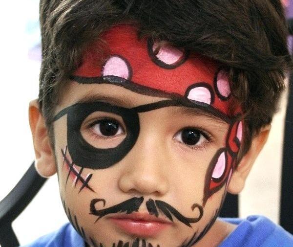 عکس نقاشی روی صورت پسر بچه ها